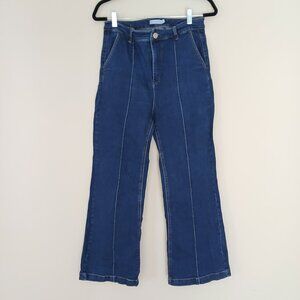 Anthropologie Avec Les Filles Wide Leg Stretch Denim Trouser Jeans Size 30